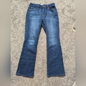 LOFT Dark Blue Curvy Boot cut Jeans